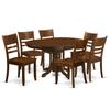 East West Furniture KELY7-ESP-W 7 Piece Dining Table Set Consist of an Oval Dining Room Table with Butterfly Leaf and 6 Wooden Seat Chairs, 42x60 Inch, Espresso view 4