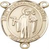 14K Gold Filled Saint Joseph the Worker Rosary Centerpiece Medal, 3/4 Inch view 1