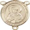 14K Gold Filled Saint John Chrysostom Rosary Centerpiece Medal, 3/4 Inch view 1