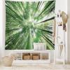 Ambesonne Forest Tapestry, Tropical Rain Forest Tall Trees in Exotic Style Nature Theme Image Sky from Woodland, Wide Wall Hanging for Bedroom Living Room Dorm, 80" X 60", Green view 2