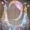 Traditional Jaipur Twin Tie Dye Wolf Tapestry, Indian Celestial Urban Wall Hanging, Bohemian Moon Bedding, Hippie Picnic Throw, Boho Dorm Room Decorations, Gypsy Beach Blanket, 55"x85" Inch view 2