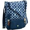 Picnic at Ascot - Wine Carrier Deluxe with Glass Wine Glasses and Accessories for Two, Trellis Blue view 3