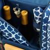 Picnic at Ascot - Wine Carrier Deluxe with Glass Wine Glasses and Accessories for Two, Trellis Blue view 4