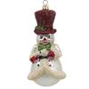 4" CDL Glass Blown Snowman Ornaments for Christmas Tree (4",Snowman G24) view 1