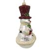 4" CDL Glass Blown Snowman Ornaments for Christmas Tree (4",Snowman G24) view 3