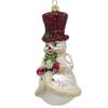 4" CDL Glass Blown Snowman Ornaments for Christmas Tree (4",Snowman G24) view 4