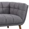 Armen Living Phantom Loveseat in Dark Grey Linen and Walnut Wood Finish view 4