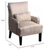 Container Furniture Direct Bevin Collection Contemporary Fabric Upholstered Nail Head Trim Living Room Accent Arm Chair, Beige view 2