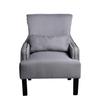 Container Furniture Direct Bevin Collection Contemporary Fabric Upholstered Nail Head Trim Living Room Accent Arm Chair, Beige view 3