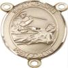 14K Gold Filled Saint Joshua Rosary Centerpiece Medal, 3/4 Inch view 1