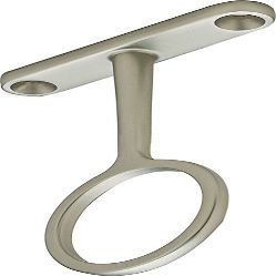 Sturdy Steel Center Closet Rod Support Bracket for Standard 1-5/16" Diameter Closet Rods (3, Matt Nickel)