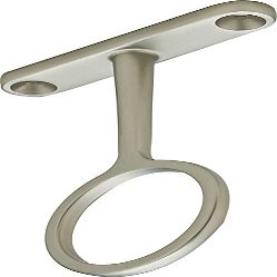 Sturdy Steel Center Closet Rod Support Bracket for Standard 1-5/16" Diameter Closet Rods (5, Matt Nickel)
