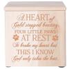 Cremation Urns for Pets SMALL Memorial Keepsake box for Dogs and Cats, Urn for pet ashes A heart of gold stopped beating four little paws at rest Holds SMALL portion of ashes (Natural) view 1