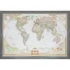 Craig Frames Wayfarer, Executive World Push Pin Travel Map, Rustic Gray Frame and Pins, 24 by 36-Inch view 1