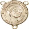 14K Gold Filled Blessed Teresa of Calcutta Rosary Centerpiece Medal, 3/4 Inch view 1