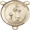 14K Gold Filled Saint Genesius of Rome Rosary Centerpiece Medal, 3/4 Inch view 1