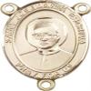 14K Gold Filled Saint Josemaria Escriva Rosary Centerpiece Medal, 3/4 Inch view 1