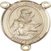 14K Gold Filled Saint Isidore of Seville Rosary Centerpiece Medal, 3/4 Inch view 1