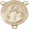 14K Gold Filled Our Lady of Consolation Rosary Centerpiece Medal, 3/4 Inch view 1