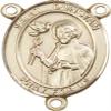 14K Gold Filled Saint Dunstan Rosary Centerpiece Medal, 3/4 Inch view 1