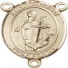 14K Gold Filled Saint Clement Rosary Centerpiece Medal, 3/4 Inch view 1