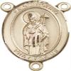 14K Gold Filled Saint Ronan Rosary Centerpiece Medal, 3/4 Inch view 1