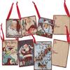 Primitives by Kathy Vintage Christmas Wood Gifts Tags, Set of 6, Retro Santa, 6 Piece view 1