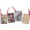 Primitives by Kathy Vintage Christmas Wood Gifts Tags, Set of 6, Retro Santa, 6 Piece view 2