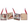 Primitives by Kathy Vintage Christmas Wood Gifts Tags, Set of 6, Retro Santa, 6 Piece view 3