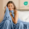 Bare Home Fleece Blanket - King Size - Ultra-Soft Lightweight for Bed, Sofa, and Couch - Luxury Microplush - Cozy Warm Blanket (King, Coronet Blue) view 4