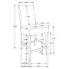 BOWERY HILL Contemporary 25" Counter Stool in Gray and Black (Set of 2) view 3