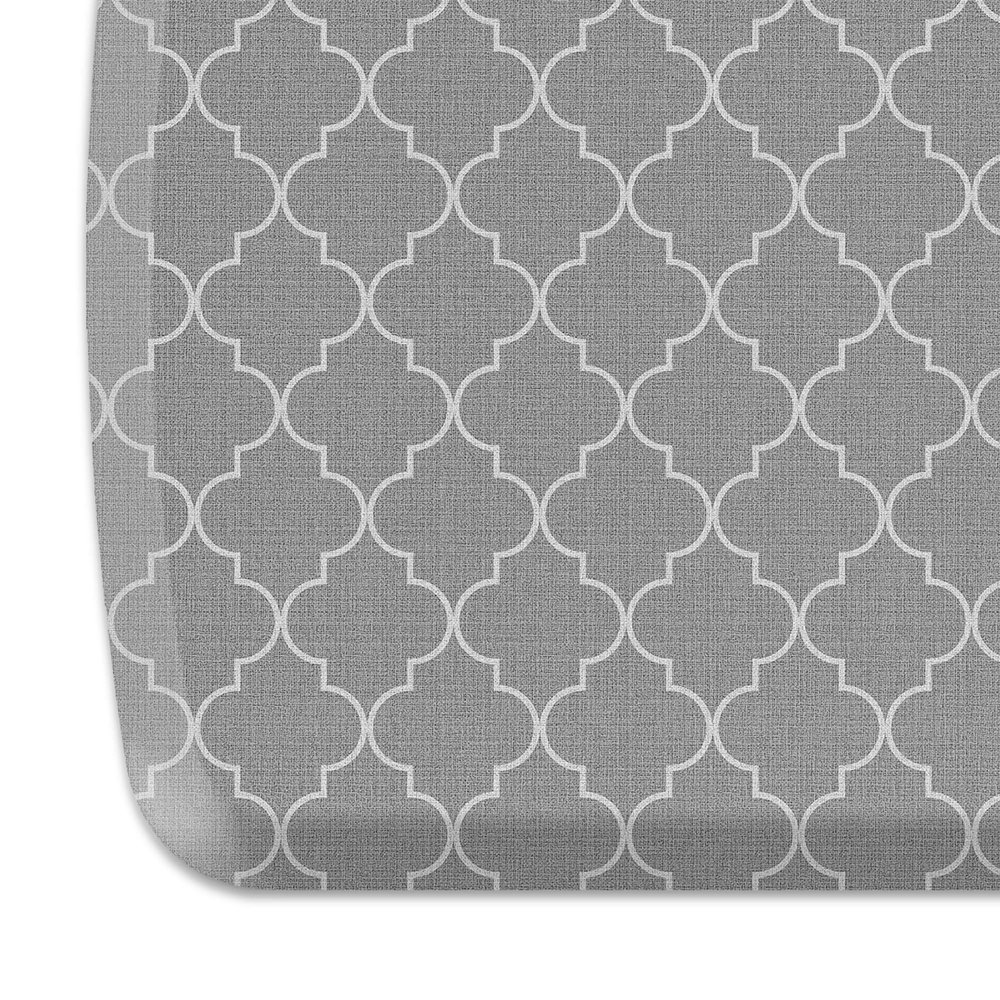 GelPro Elite Premier Anti-Fatigue Kitchen Comfort Floor Mat, 20x36", Trellis Classic Grey