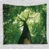 Ambesonne Forest Tapestry, Tall Old Tree View Sun Rays Top Branches Leaves Nature Picture, Wide Wall Hanging for Bedroom Living Room Dorm, 60" X 40", Green Pale Green Brown view 1