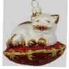3" CDL Glass Blown Cat Animal Ornaments for Christmas Tree (3",Cat G04) view 1