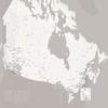 Canada Ski Resorts Map 24x36 Poster (White & Gray) view 1