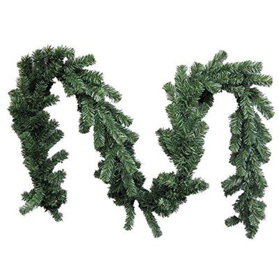 Admired by Nature 9ft Canadian Pine Garland Holiday Winter for Front Door Home Decor, Wall Christmas Dcor Indoor Outdoor Wedding, Party Christmas Decorations, Cemetery Dcor