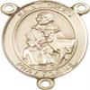 14K Gold Filled Saint Giles Rosary Centerpiece Medal, 3/4 Inch view 1