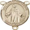 14K Gold Filled Our Lady of Peace Rosary Centerpiece Medal, 3/4 Inch view 1