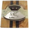 Yupik Ulu Knife/Bowl Set Walnut Handle w/ 6" Polar Bear Etched Blade view 4