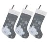 BambooMN 3 Piece Set 18" Classic Personalized Embroidered Sequined Animal Christmas for Kids, Parents, Family and Pets, Style Polar Bear view 1
