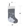 BambooMN 3 Piece Set 18" Classic Personalized Embroidered Sequined Animal Christmas for Kids, Parents, Family and Pets, Style Polar Bear view 2