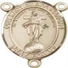 14K Gold Filled Our Lady of All Nations Rosary Centerpiece Medal, 3/4 Inch view 1