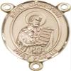 14K Gold Filled Saint Christian Demosthenes Rosary Centerpiece Medal, 3/4 Inch view 1