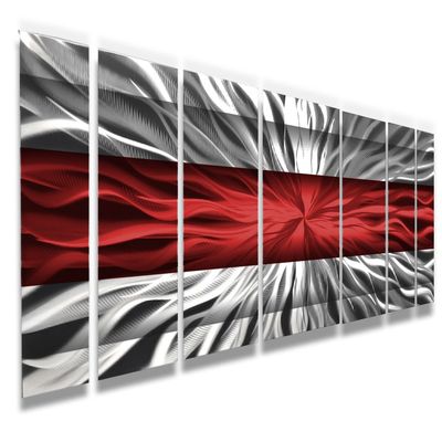 DV8 Studio Infinity Cosmic Energy Red Large Metal Wall Art