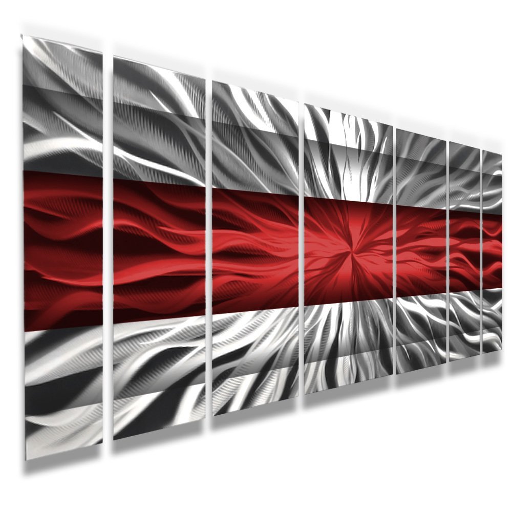 DV8 Studio Infinity Cosmic Energy Red Large Metal Wall Art