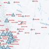 Canada Ski Resorts Map 24x36 Poster (White & Light Blue) view 2