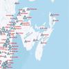 Canada Ski Resorts Map 24x36 Poster (White & Light Blue) view 3