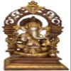 Exotic India ZCI08 Lord Prabhavali & Kirtimukha Ganesha Brass Statue, Brown view 1