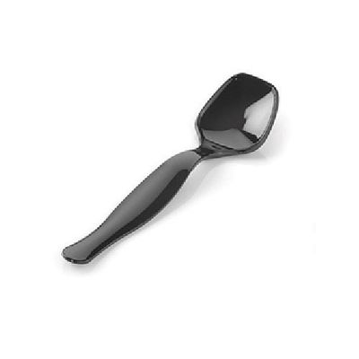 Fineline Settings 3302-BK-X, Platter Pleasers Black Plastic Serving Spoon, Catering Disposable Tablespoon for Serving Hot and Cold Foods (10)
