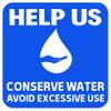All Quality Help US Conserve Water Wall Door Sign - Blue (Medium) view 1